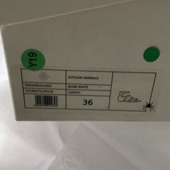 Charlotte Olympia Studded leather Sandals white size 6 - Picture 5 of 7